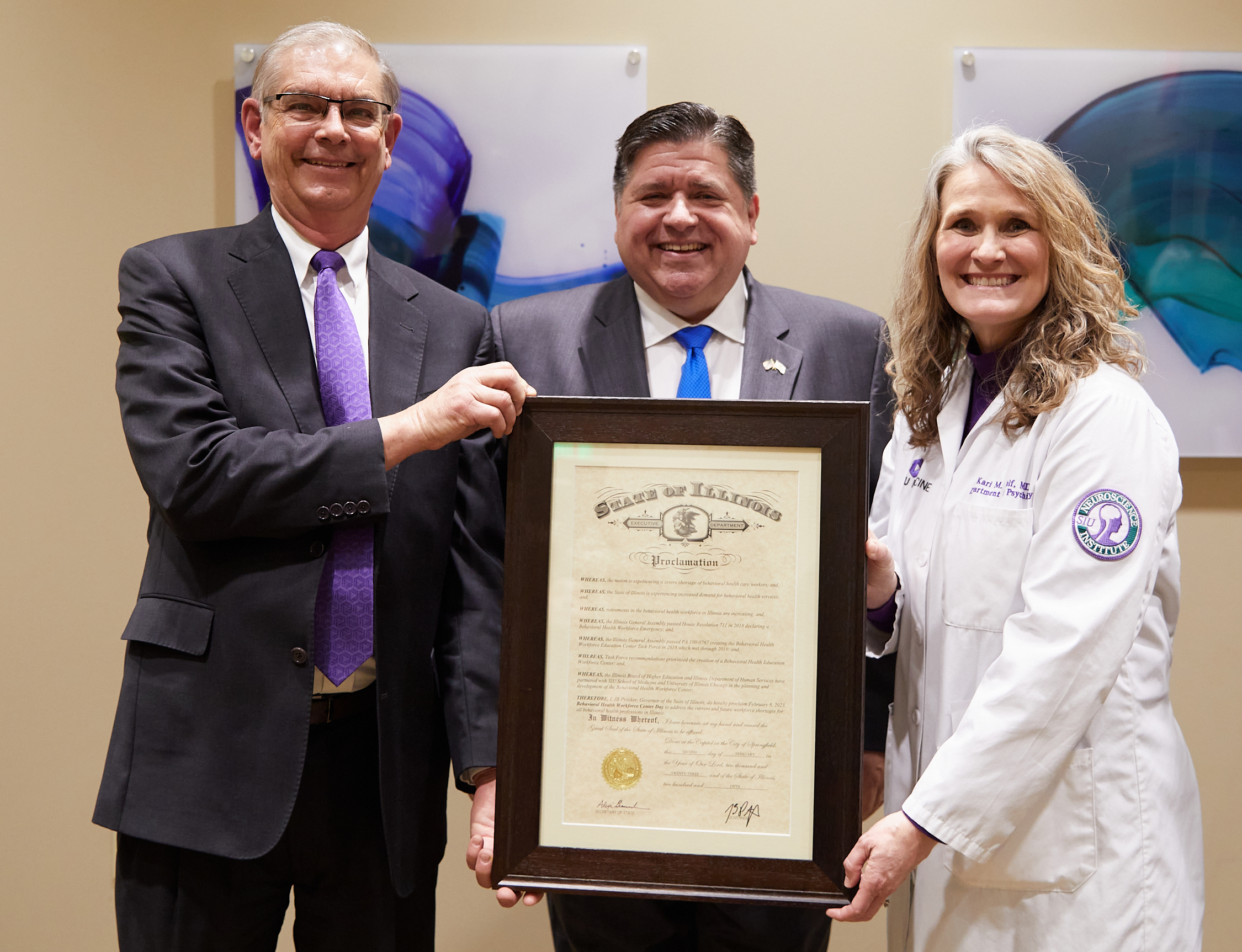 Jerry Kruse, JB Pritzker, Kari Wolf