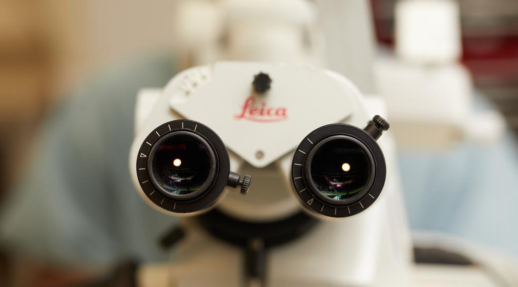 Close up of Leica Microscope