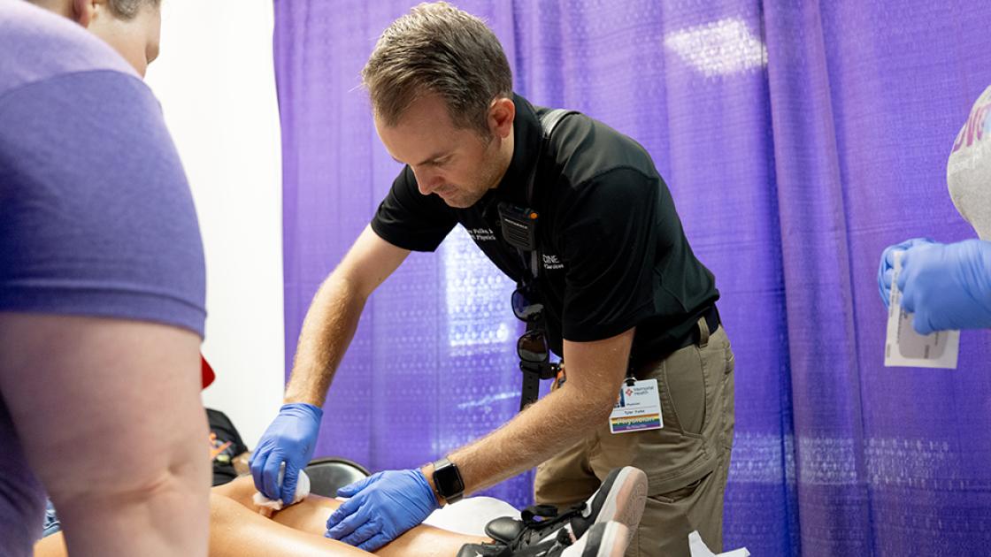 Dr. Tyler Fulks, first aid provider