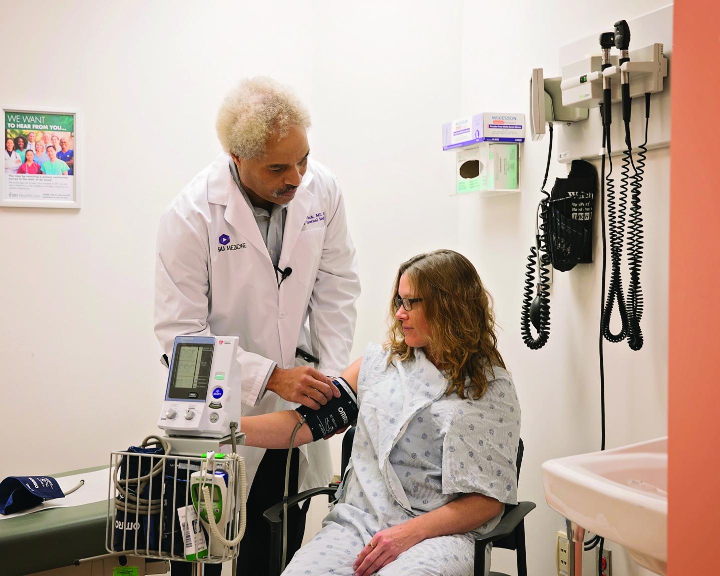 Dr. Flack with patient