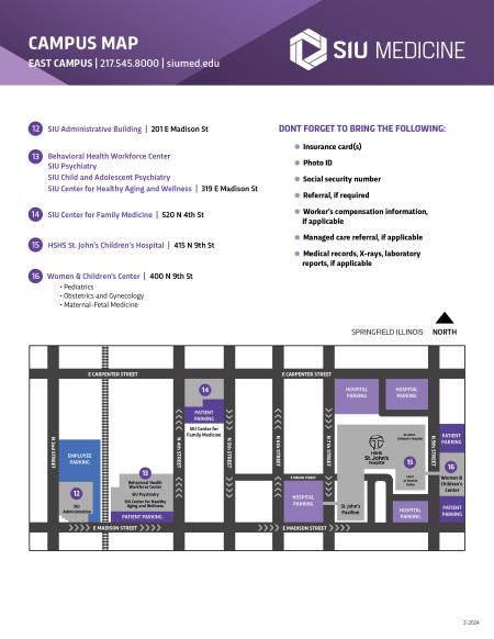 SIU Campus East Map